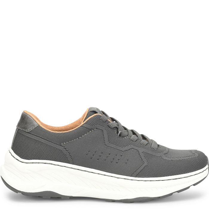 Born Men's Shep Sneaker - Grey Knit Fabric Combo