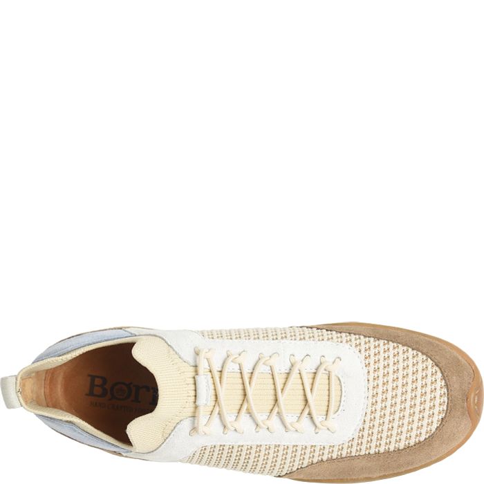 Born Women's Aire Lightweight Slip On Sneaker - Cream Taupe Knot