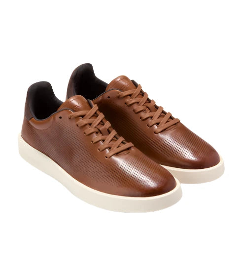 Cole Haan Men's Grand Crosscourt Daily Laser Sneakers - British Tan/Dark Chocolate