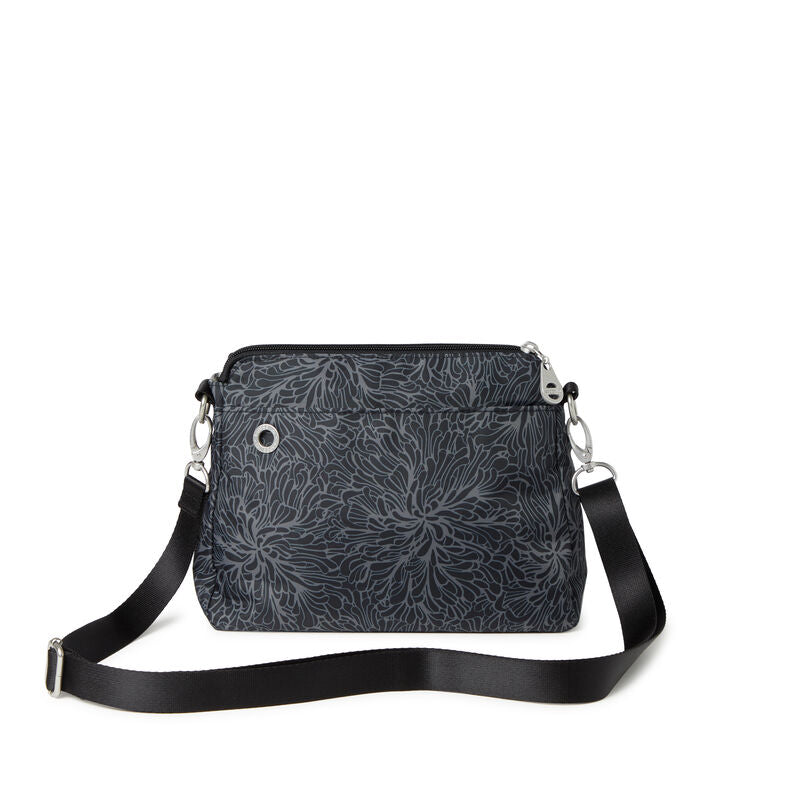 Baggallini Calais Crossbody Bag - Midnight Blossom Print