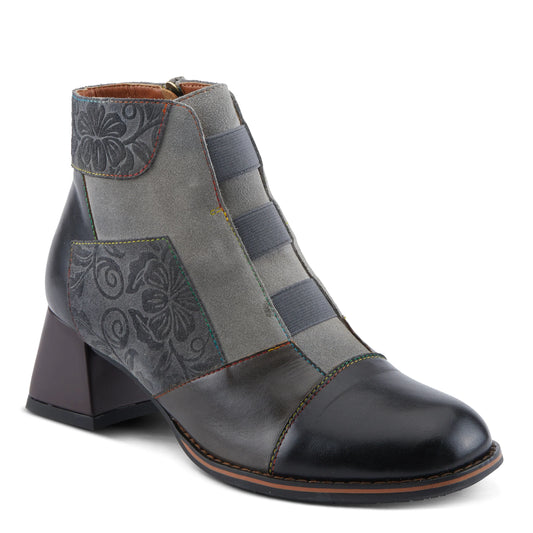 L'Artiste by Spring Step Women's Copine Chunky Heel Bootie - Black Multi