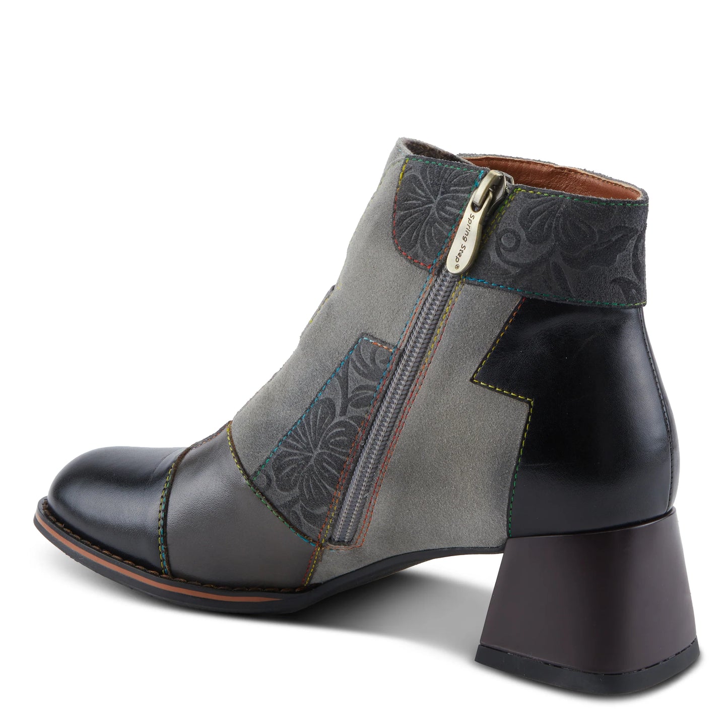 L'Artiste by Spring Step Women's Copine Chunky Heel Bootie - Black Multi