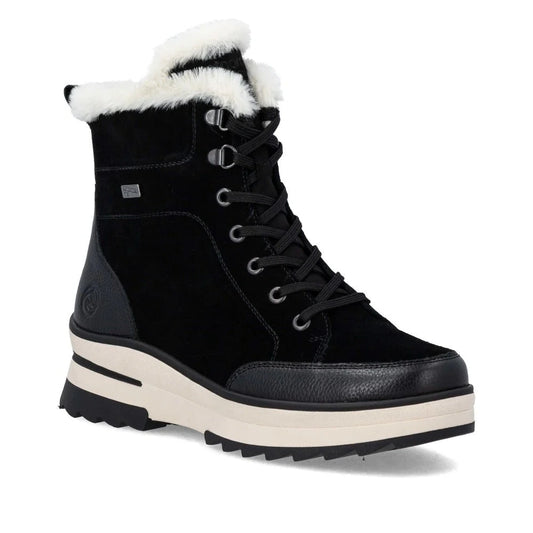Remonte Women's D2B76 Insulated Waterproof Sidezip Boot - Black