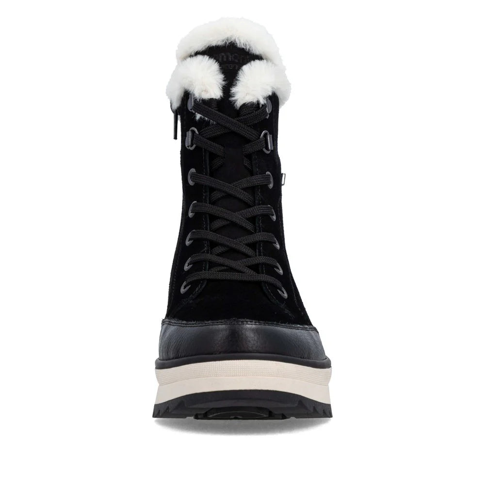 Remonte Women's D2B76 Insulated Waterproof Sidezip Boot - Black
