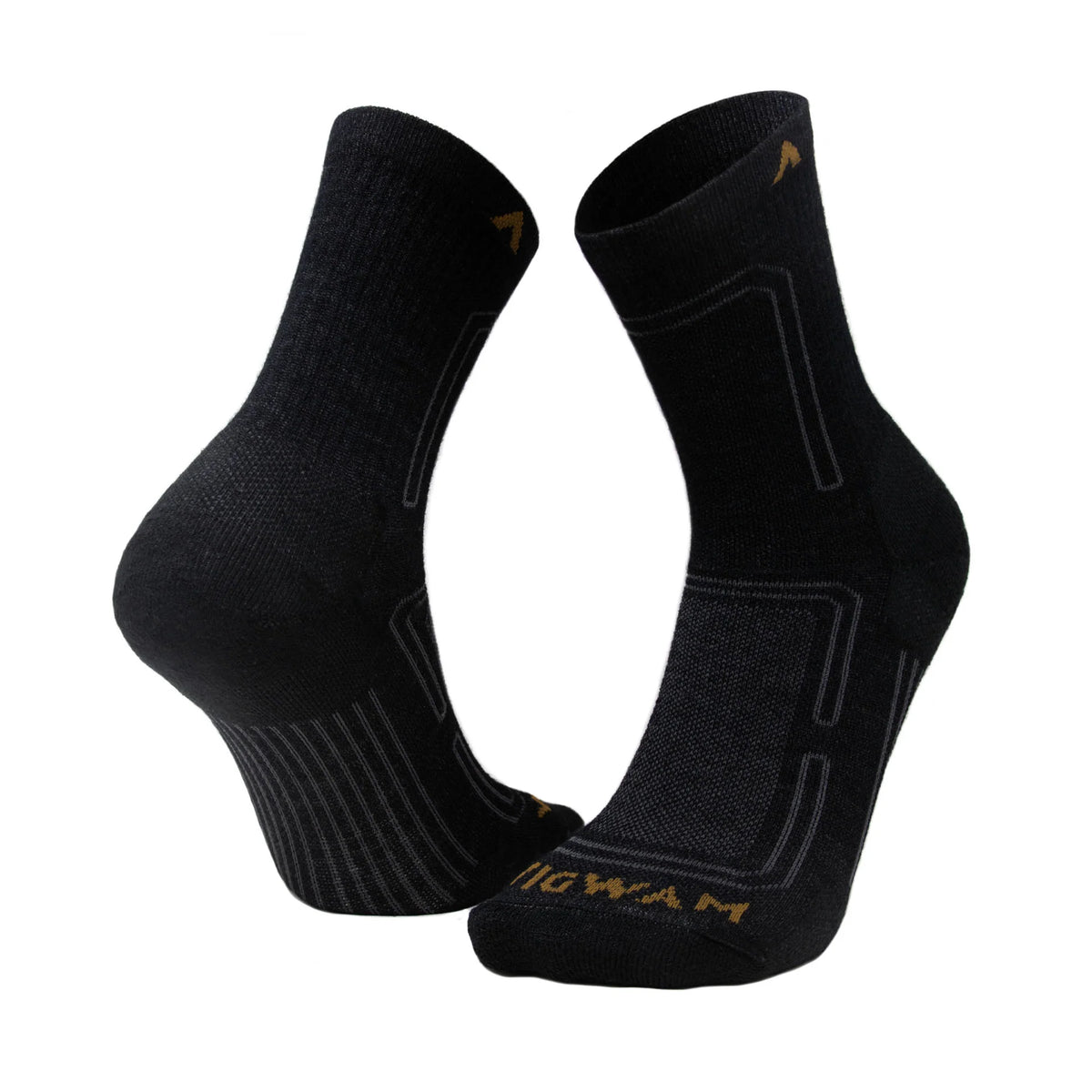 WigWam Alpaca Ultra Mid Crew Lightweight Sock - Black