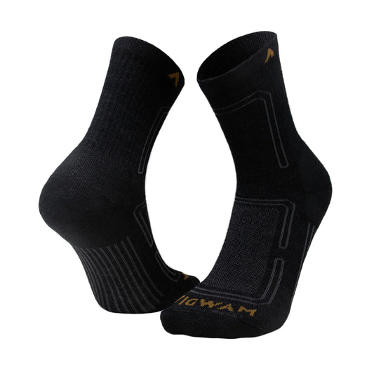 WigWam Alpaca Ultra Mid Crew Lightweight Sock - Black