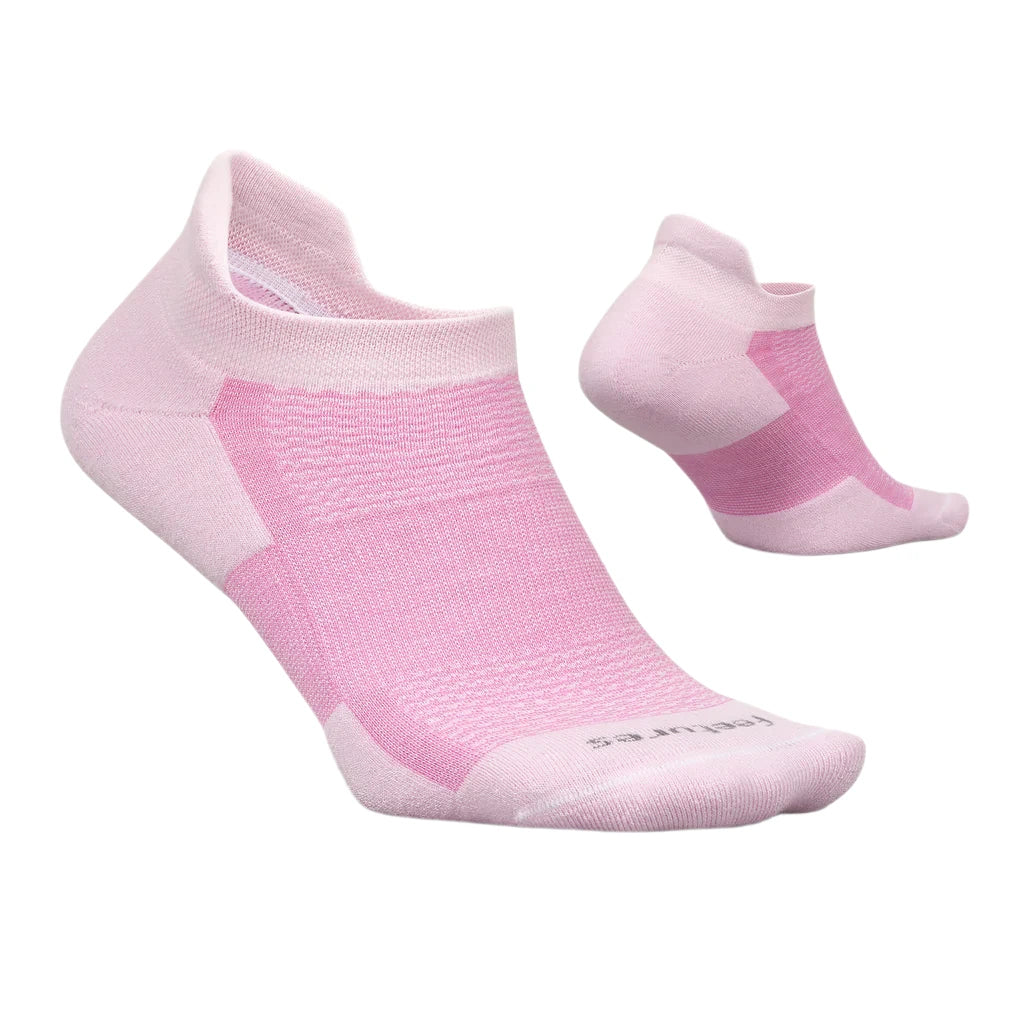 Feetures Unisex High Peformance Max Cushion No Show Tab Socks - Strawberry Milk