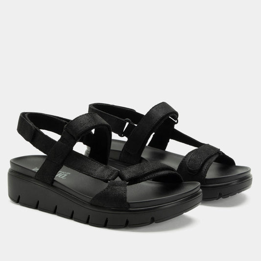 Women's Henna They Call Me Mellow Sandals - Black