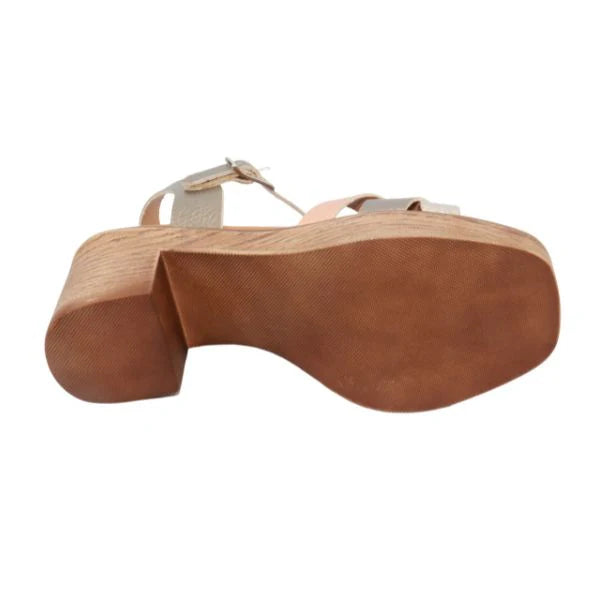 Eric Michael Women’s Heidi Platform Block Heel Sandal - Metallic Multi