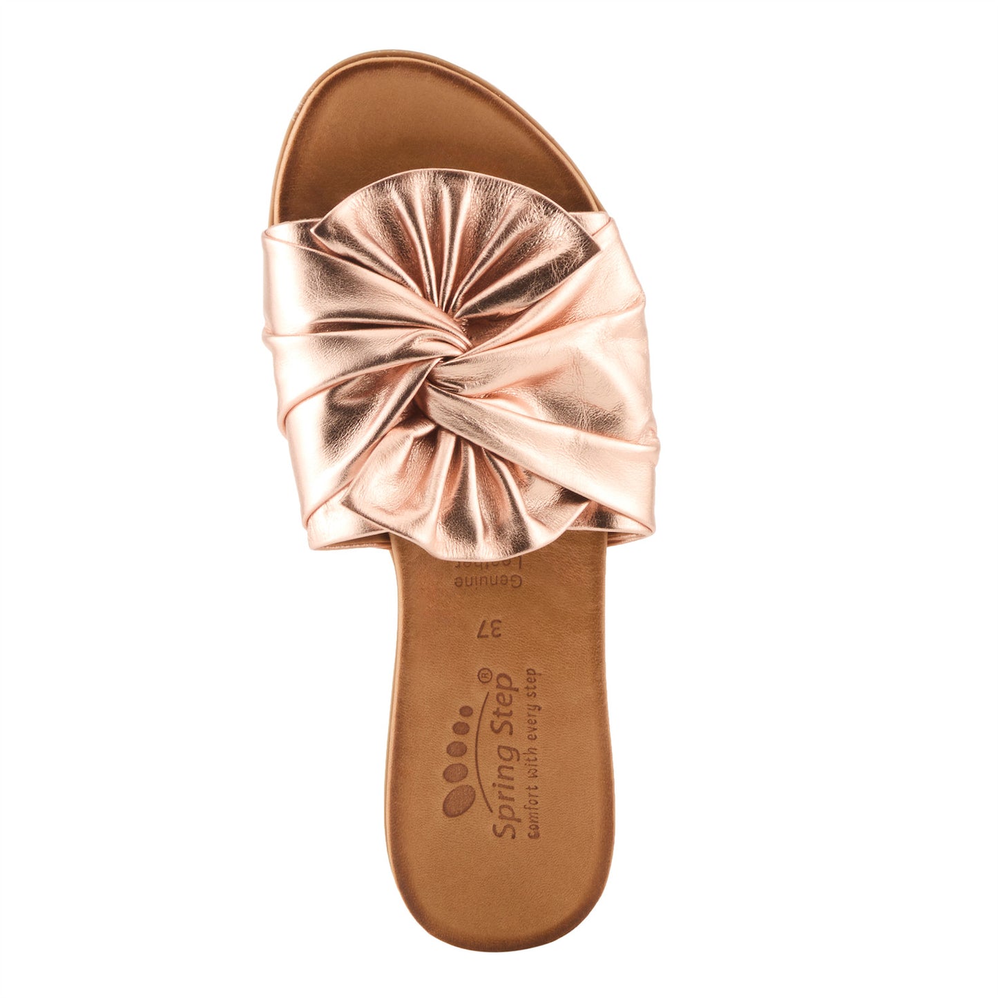 Spring Step Women's Lavona Slip On Slide Sandal - Rose Gold