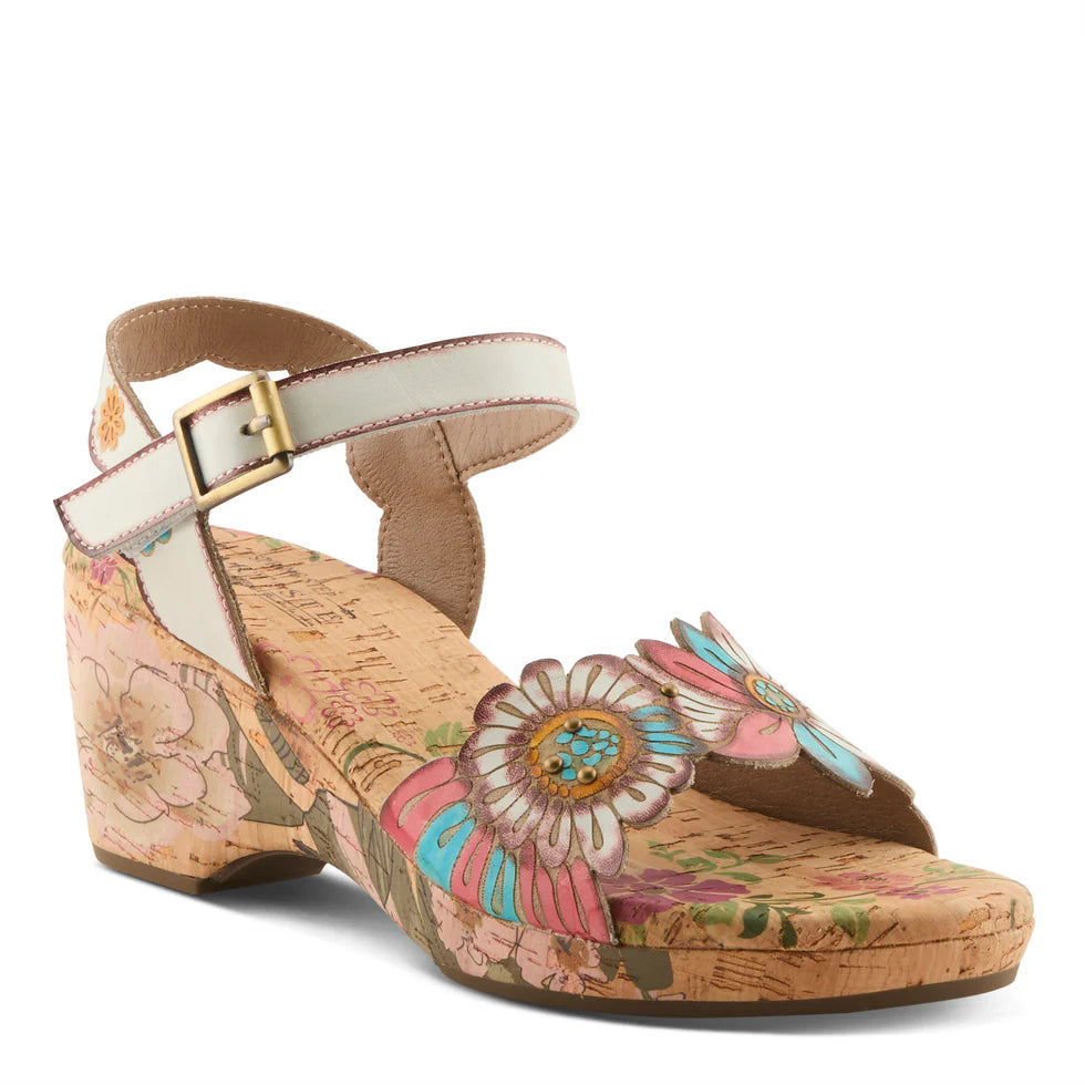L'Artiste by SpringStep Luvinlife Sandals - White Multi