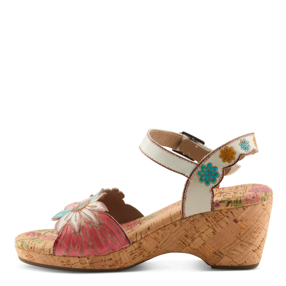 L'Artiste by SpringStep Luvinlife Sandals - White Multi