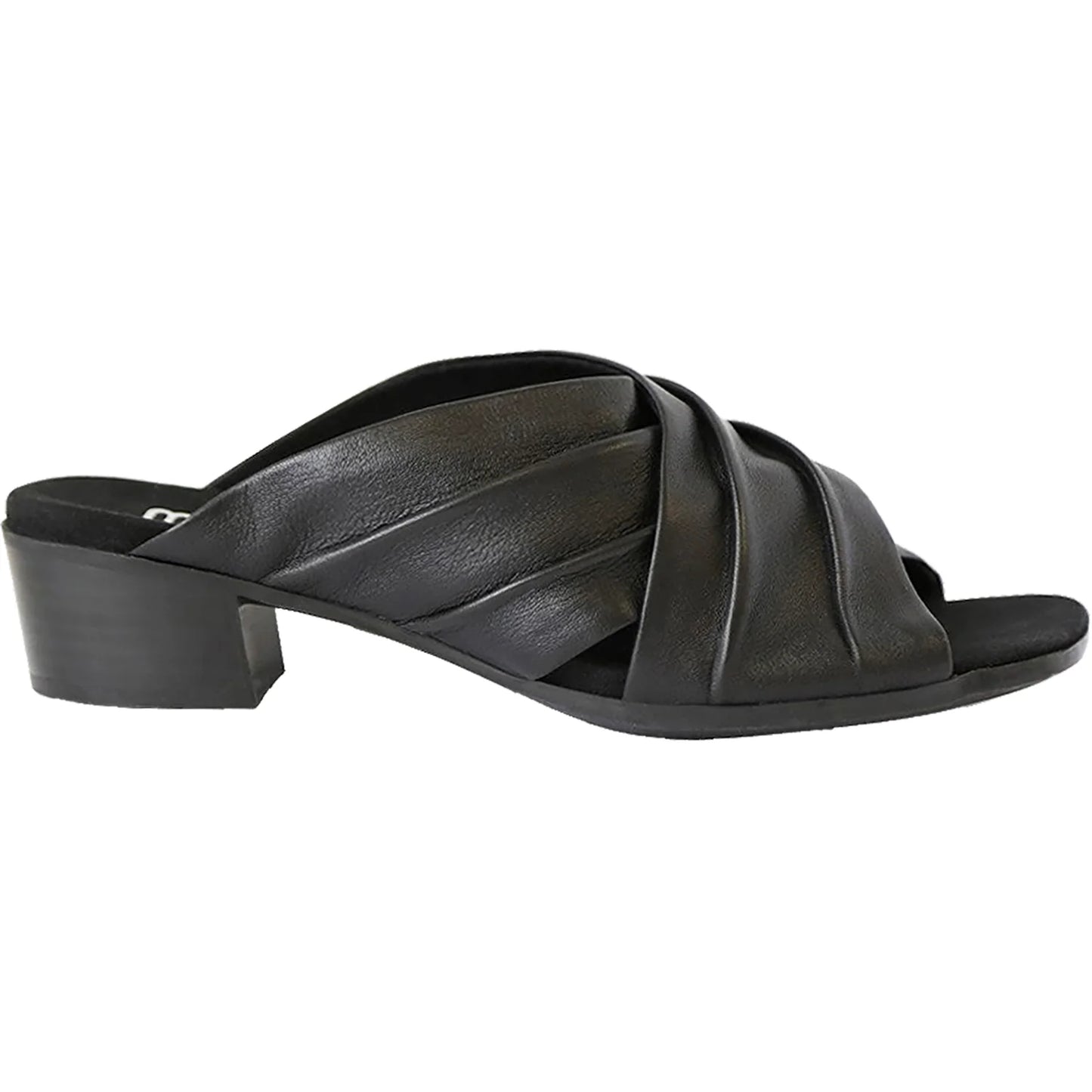 Munro Women's Lee Open Toe Sandal - Black Lamb Leather
