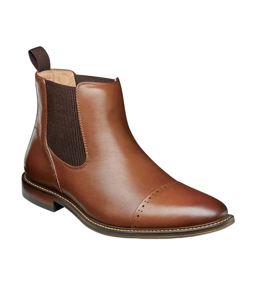 Stacy Adams Men's Maury Cap Toe Chelsea Boot - Chocolate
