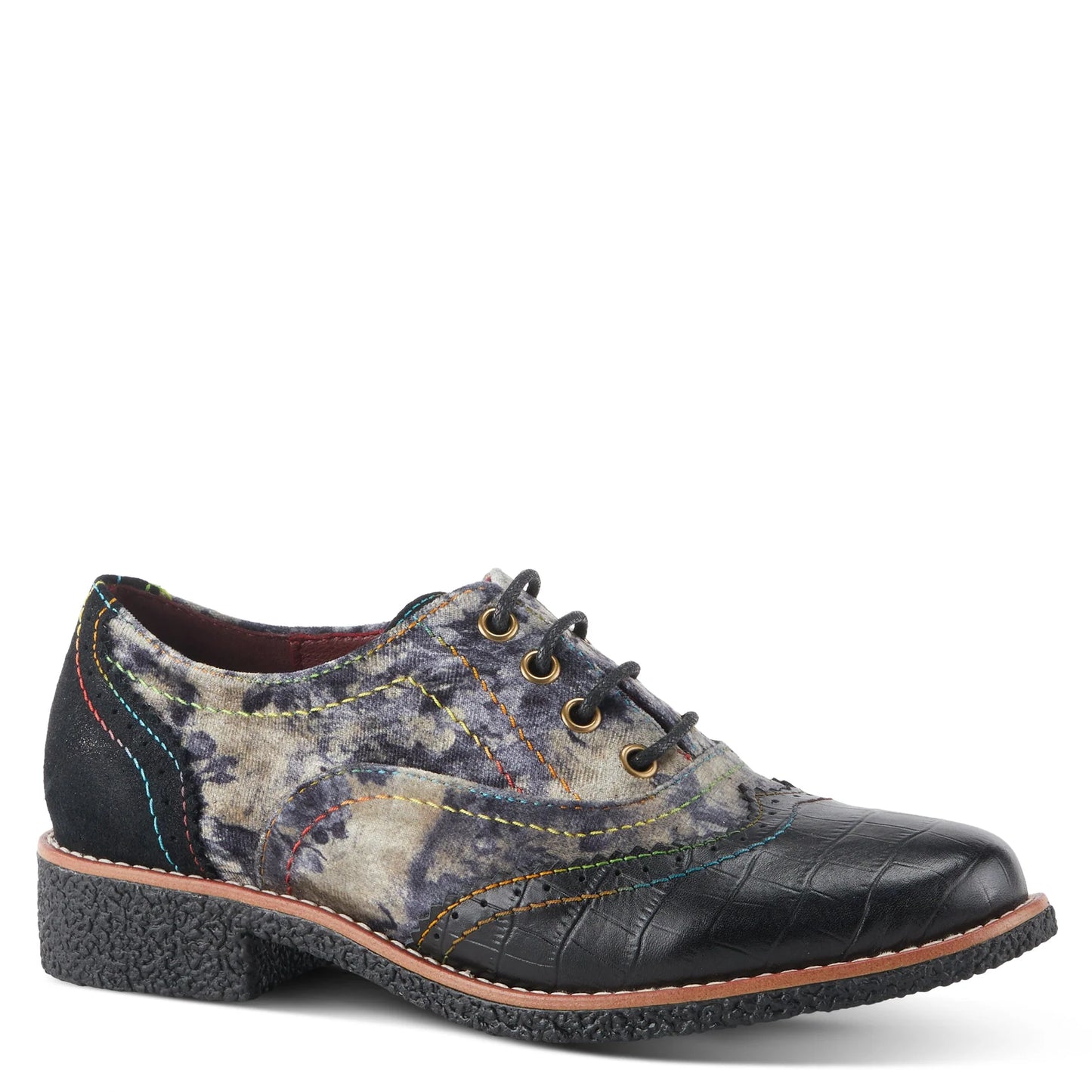 L'Artiste by Spring Step Women's Muggiasti-Viv Oxford Loafer - Black Multi