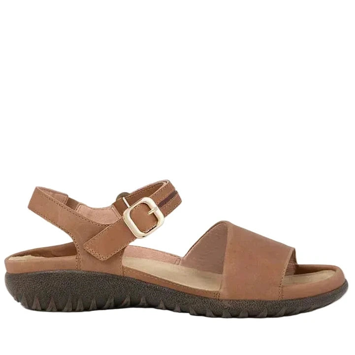 Naot Women's Nagoya Sandal - Latte Brown/Saddle Brown Leather