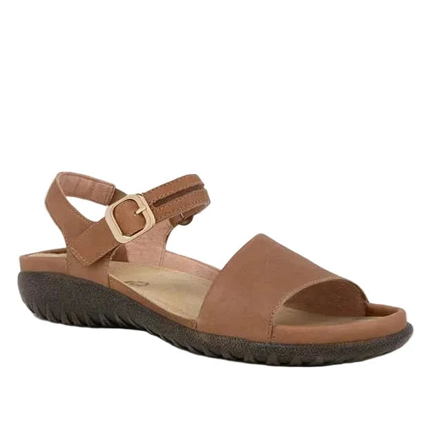 Naot Women's Nagoya Sandal - Latte Brown/Saddle Brown Leather