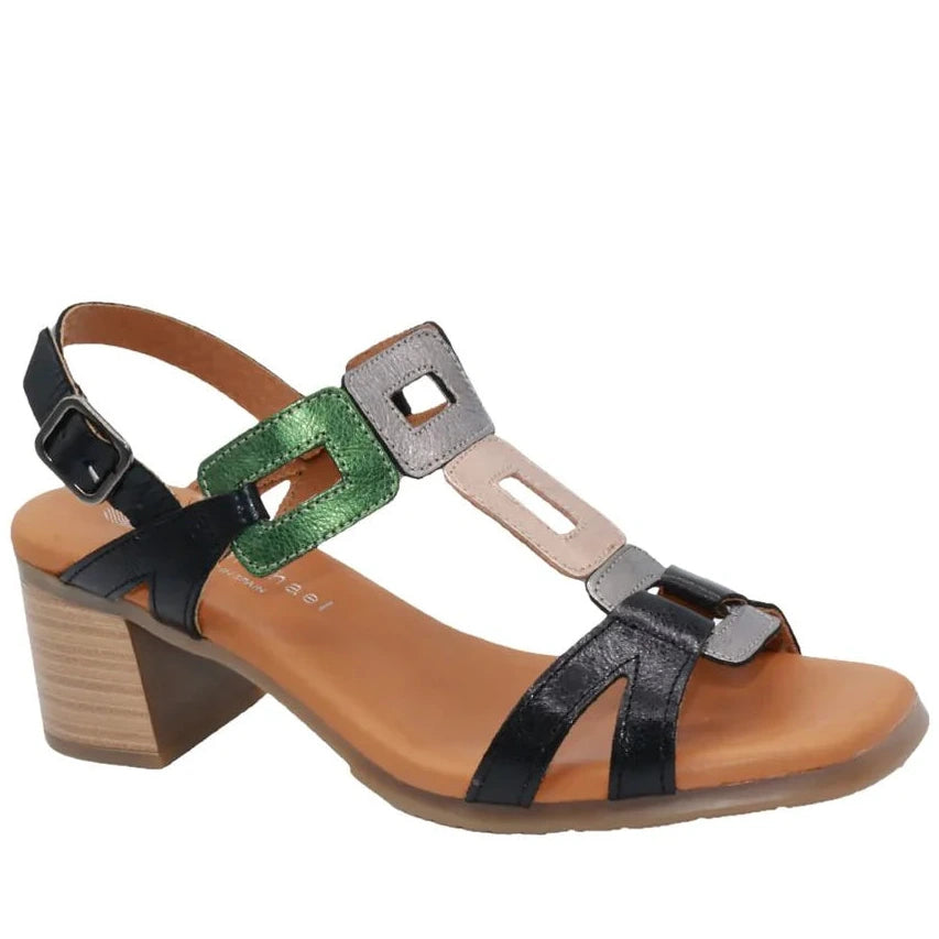 Eric Michael Women's Nolita Slingback Sandals- Black Metallic