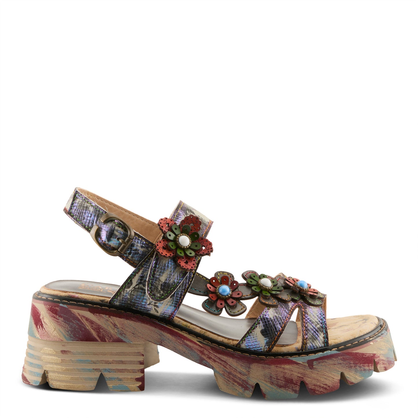 L'Artiste Women's Macha Sandals - Blue Multi