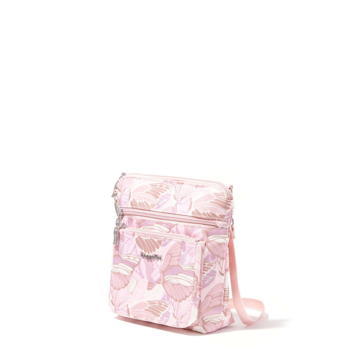 Baggallini Modern Pocket Cross - Pink Butterfly