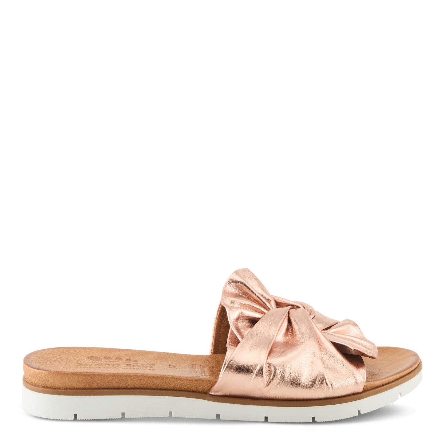 Spring Step Women's Lavona Slip On Slide Sandal - Rose Gold