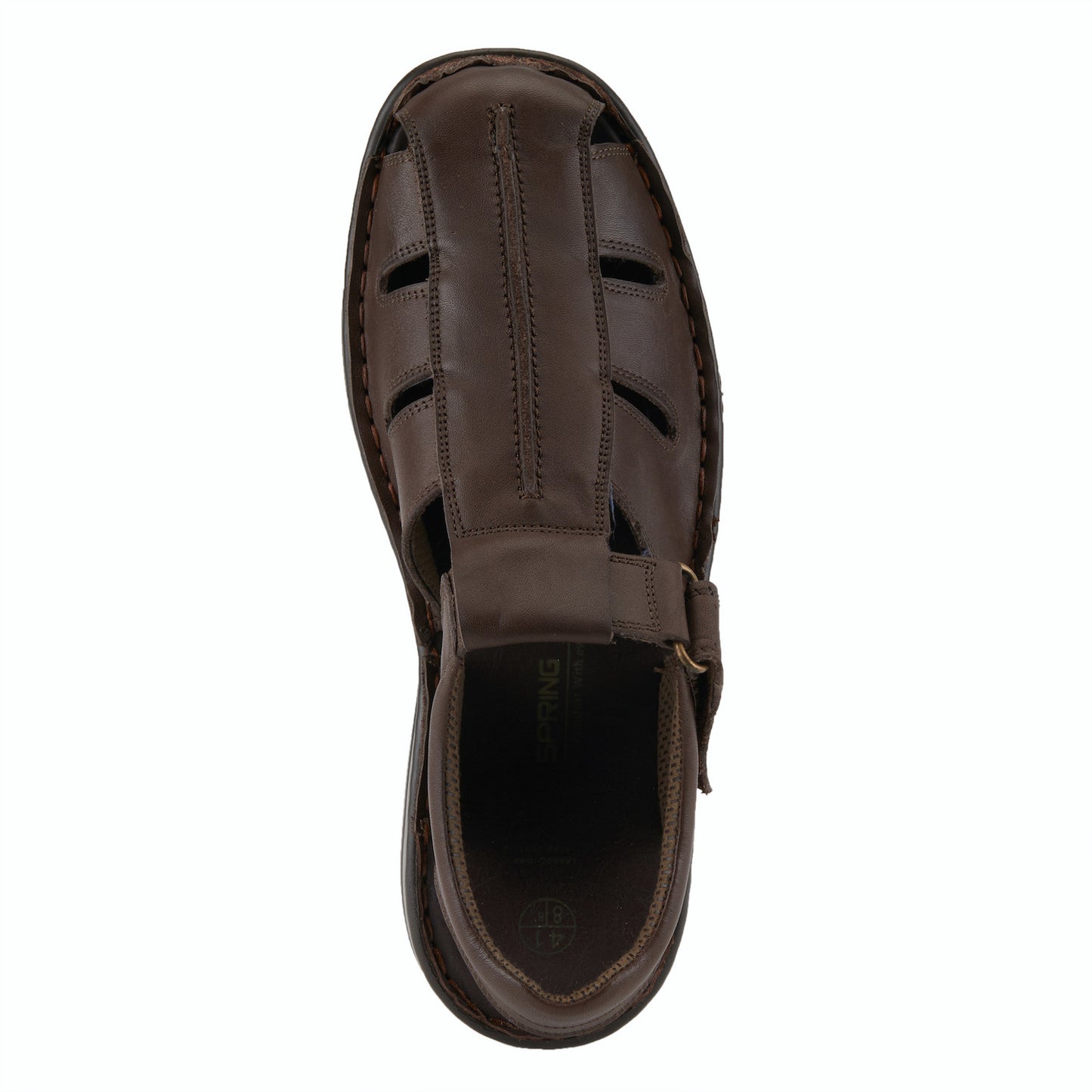 Spring Step Men's Laredo Leather Sandal - Dark Brown