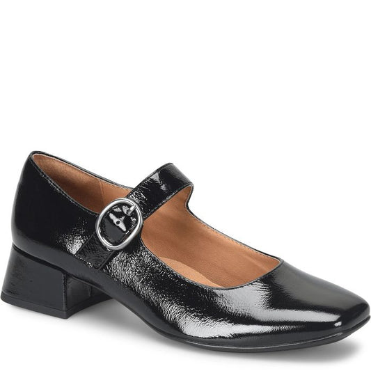 Sofft Women's Laura Heeled Mary Jane Shoe - Black Patent