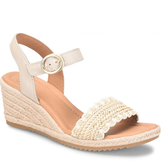 Sofft Women's Inez Wedge Sandal - Beige/Latte