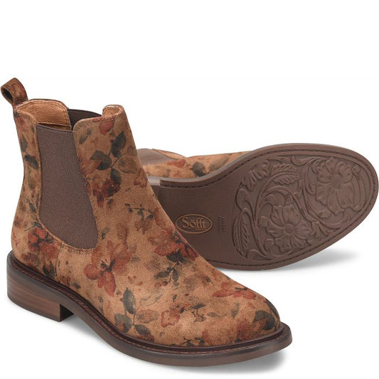 Sofft Women's Pamela Pull-On Boots - Brown Floral