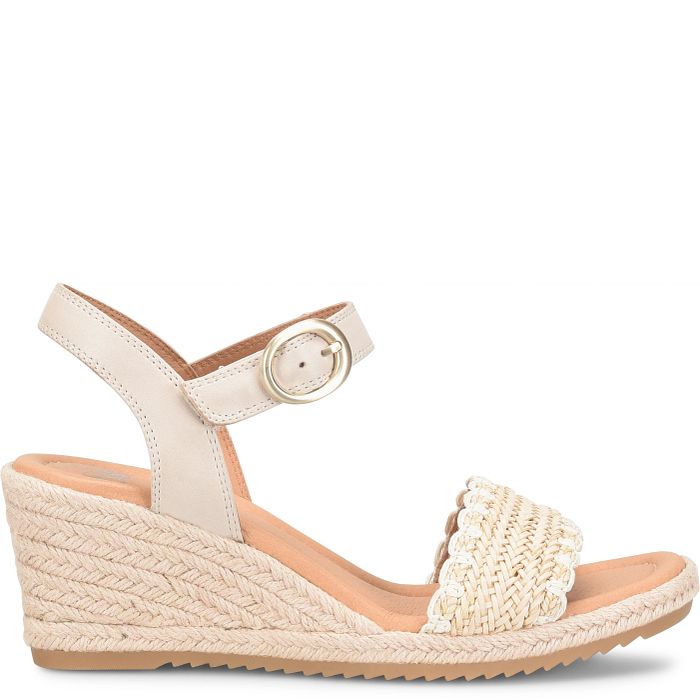 Sofft Women's Inez Wedge Sandal - Beige/Latte