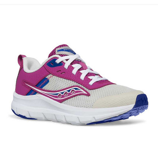 Saucony Big Kid's Axon KDZ Sneaker - Grey/Magenta