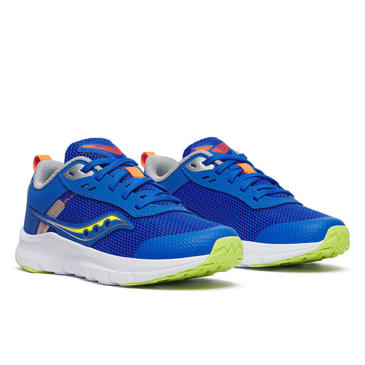 Saucony Big Kid's Axon KDZ Sneaker - Blue/Citron