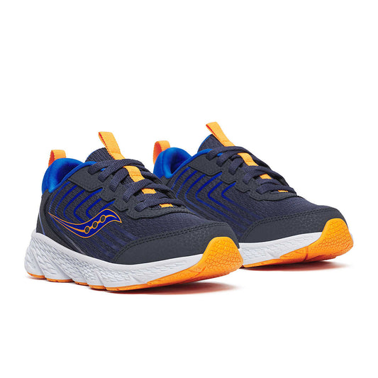 Saucony Big Kid's Wind 3.0 Lace Sneaker - Navy/Peel