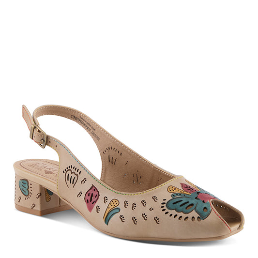 L'Artiste by Spring Step Women's Streetpeep Shoes - Beige Multi
