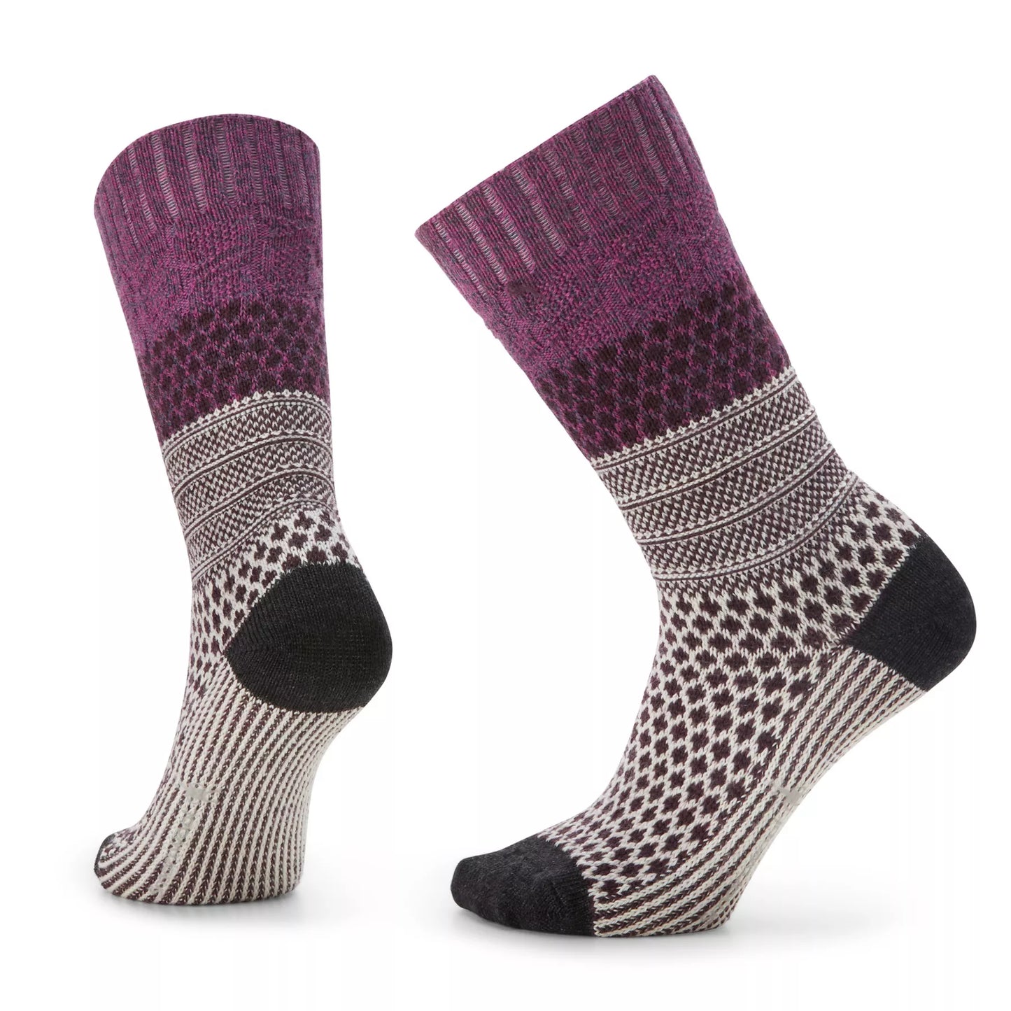 Smartwool Everyday Popcorn Cable Full Cushion Crew Socks - Meadow Mauve