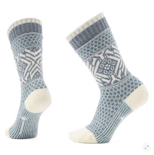 Smartwool Unisex Everyday Cozy Popcorn Cable Crew Socks - Frosty Green