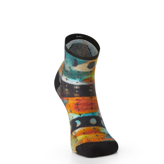 Smartwool Women's Bike Zero Cushion Celestial Print Ankle Socks - Multi Color