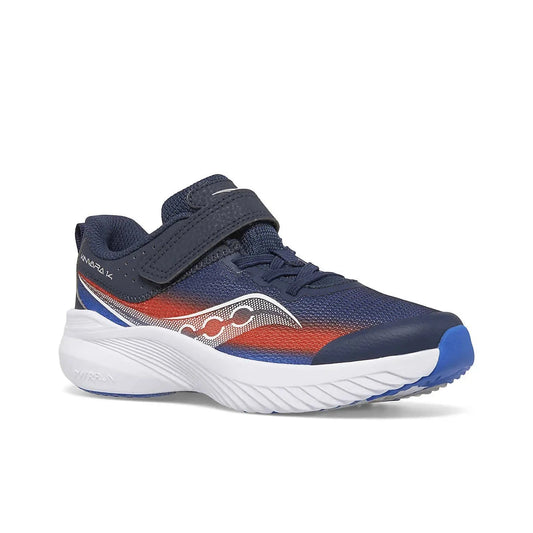 Saucony Big Kid's (11-7) Kinvara 14 A/C Sneaker - Navy | Red