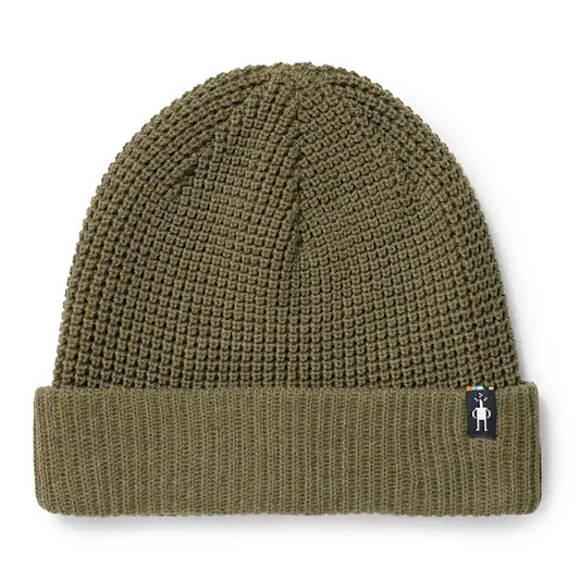 Smartwool Unisex Creek Run Waffle Knit Beanie - Winter Moss Heather