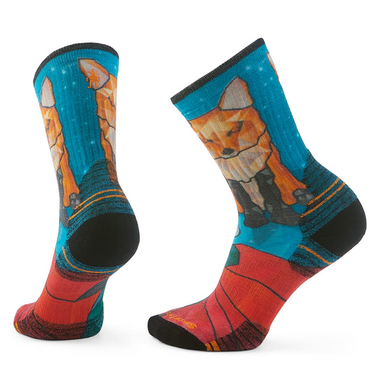 Smartwool Women's Hike Geo Fox Print Crew Socks - Capri