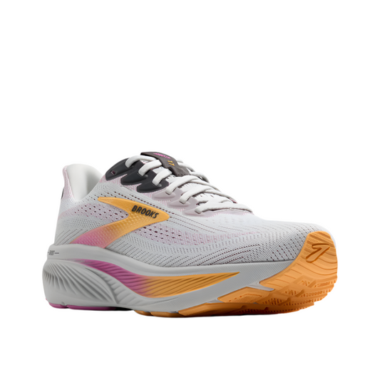 Brooks Women's Ghost 17 Dynamic Road Running Sneaker - Oyster/Apricot/Pink