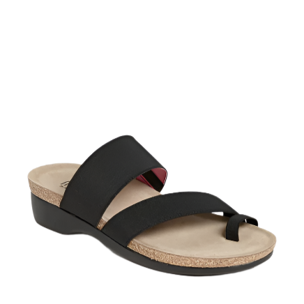 Munro Women's Aries Comfortable Sandal - Black Fabric