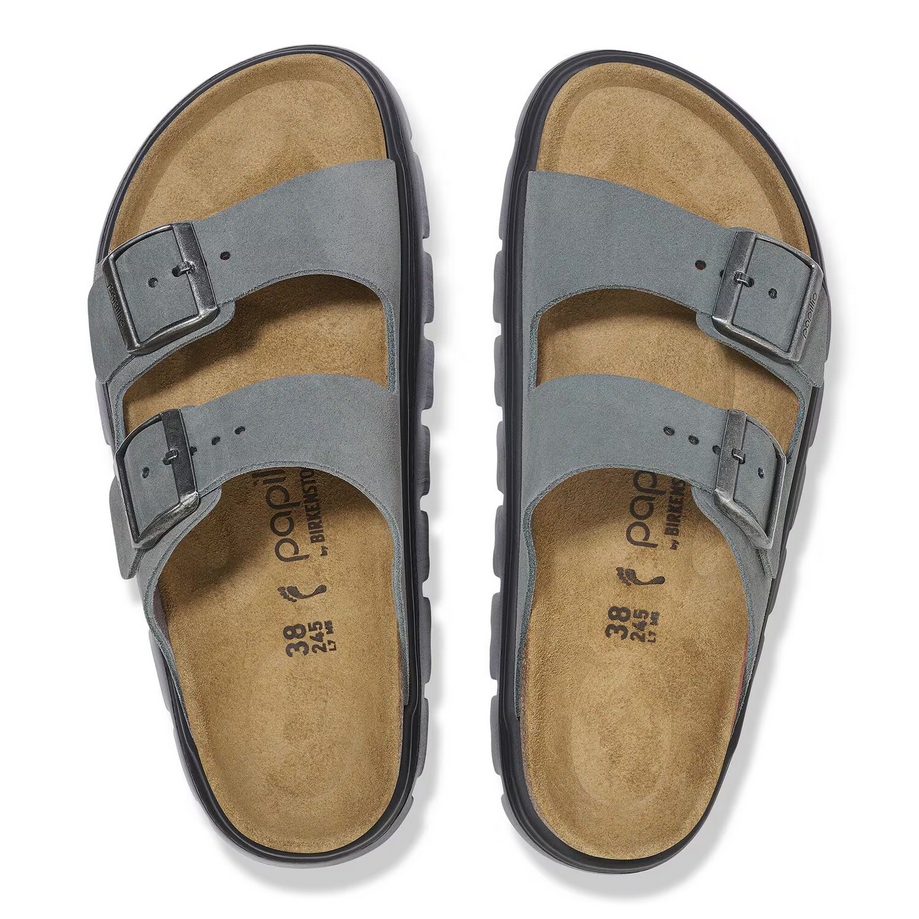 Papillio by Birkenstock Women's Arizona Chunky Sandal - Basalt Grey Suede