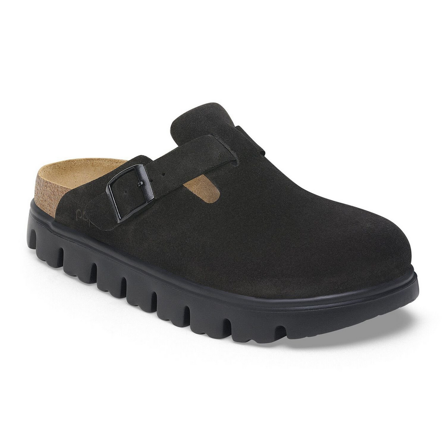 Papillio by Birkenstock Women's Boston Chunky Clog - Black Suede