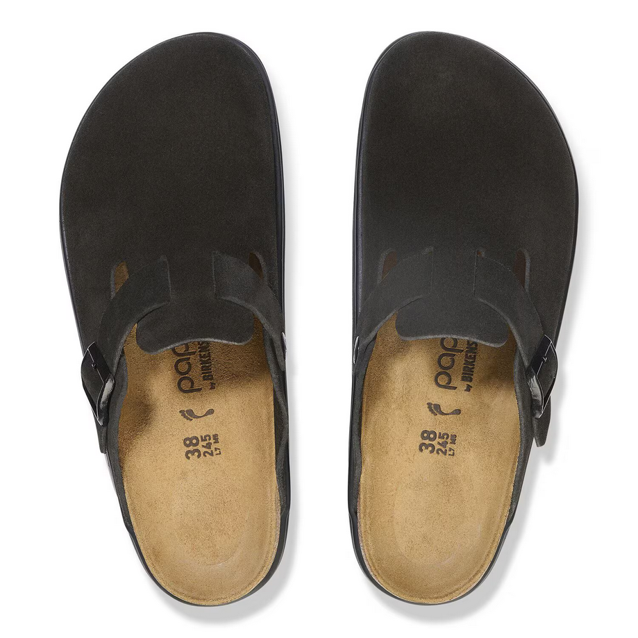 Papillio by Birkenstock Women's Boston Chunky Clog - Black Suede