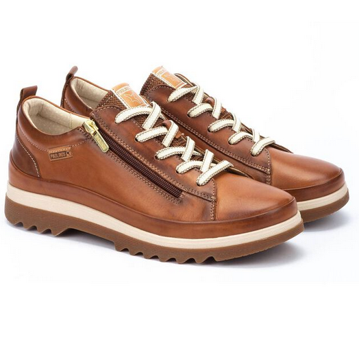 Pikolinos Women's Vigo Leather Trainers - Brandy