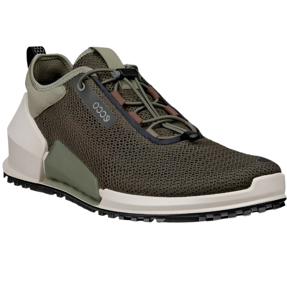 Ecco Men's Biom 2.0 Breathru Textile Sneaker - Vetiver/Tarmac/Cocoa Brown