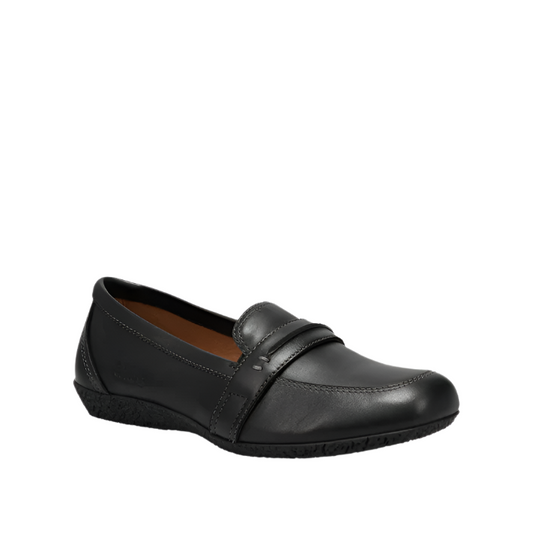 Taos Women's Gabby Slip On Leather Loafer - Black