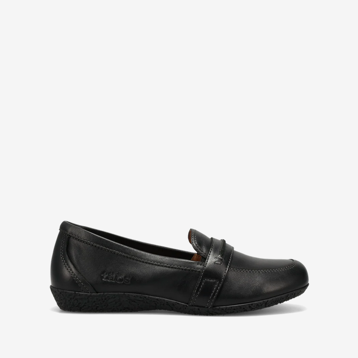 Taos Women's Gabby Slip On Leather Loafer - Black