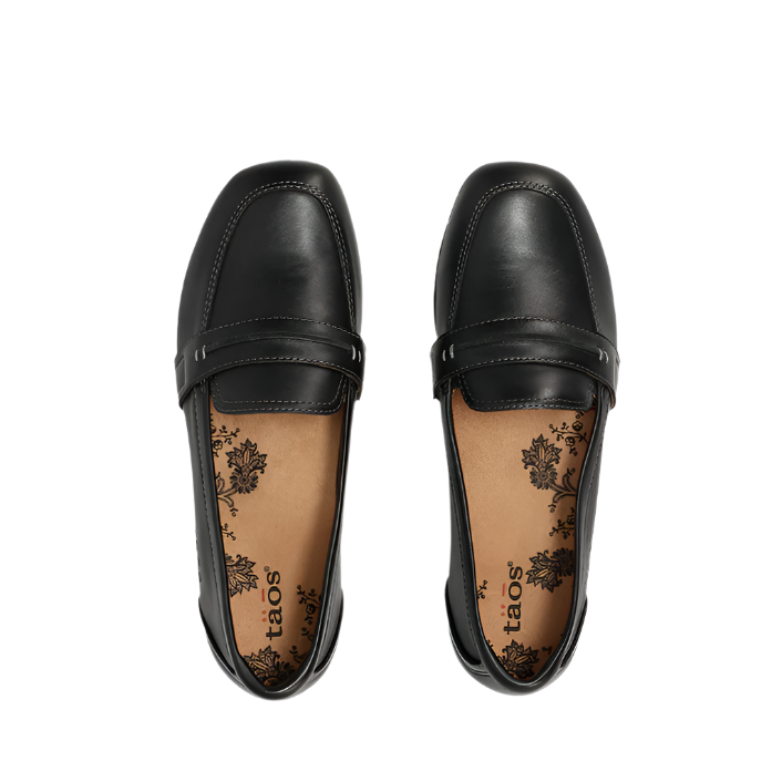 Taos Women's Gabby Slip On Leather Loafer - Black